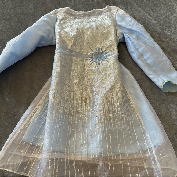 DISNEY Frozen Elsa Blue Lace with Sounds Kids Halloween Dress - Picture 6 of 9